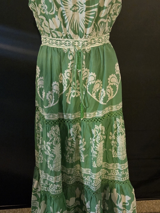 FARM Rio Dresses & Skirts - FARM Rio Green and White Tropical Print Maxi Dress